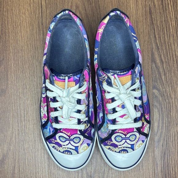 🔥🔥🔥Coach Colorful Graphic Women's Sneakers Size: 9B🔥🔥🔥 - Picture 7 of 9
